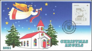 CA21-044, 2021,Christmas, First Day of Issue, Pictorial Postmark, Angels