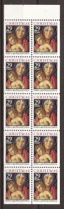 1992 USA - Sc2710a - MNH VF - Booklet Pane P#1 -Christmas- Never Folded