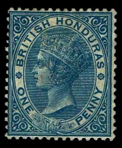 1884 British Honduras #13 QV Watermark 2 - OGHR - VF - CV$75.00 (ESP#3138)