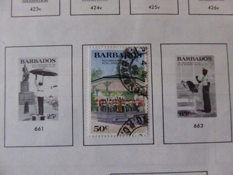 Barbados 1852-1992 Stamp Collection on Scott Album Pages