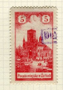 POLAND; Early 1918 fine Local issue of the town Zarki fine used hinged