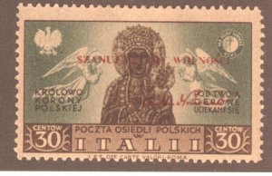 Italy- Corpo Polacco, Scott #19 var, MH, w/slogans, Sasone 2014