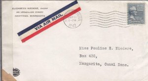 1942, Hastings, MN to Margarita, Canal Zone, Censored (C3167) 