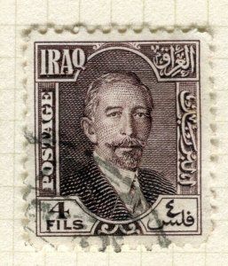 IRAQ; 1932 early Faisal new currency issue fine used Shade of 4f. value