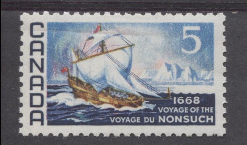 Canada #482 5c Dark Blue And Multicoloured 1968 Nonsuch VF 75/80 NH DF/MFLD