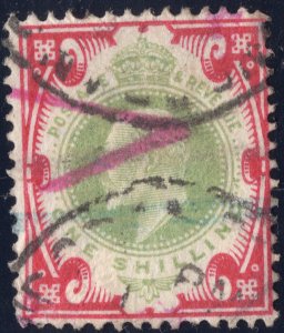 1911 1sh carmine & dull green Great Britain SC138