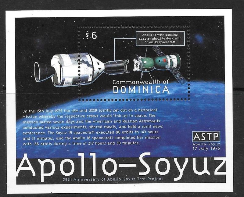  DOMINICA SGMS2846 2000 APOLLO-SOYUZ  MNH