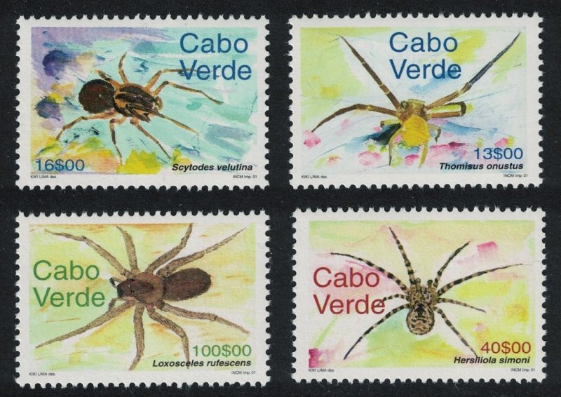 Cape Verde Spiders Insects 4v 2001 MNH SC#770-773 SG#858-861