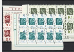 Mint Never Hinged 1965 Liechtenstein Stamp Set Blocks Ref 28592