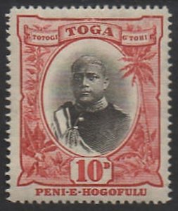 Tonga 1897 SG49 10d King George II type II MH