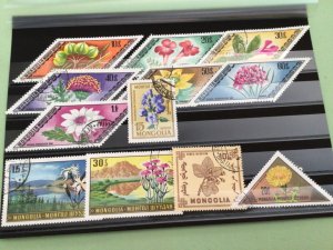 Mongolia Plants Flowers cancelled stamps Ref A9108