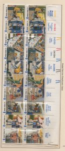 Scott # 1489-1498 unused MNH PB and strip  of 20