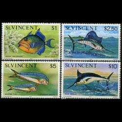 ST.VINCENT 1975 - Scott# 422-5 Tropical Fish $1-10 NH