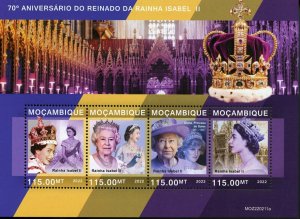 MOZAMBIQUE 2022 PLATINUM JUBILEE QUEEN ELIZABETH II SHEET MINT NH