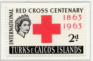 1963 British Colony TURKS AND CAICOS ISLANDS 2d MH* Stamp A28P44F30220-