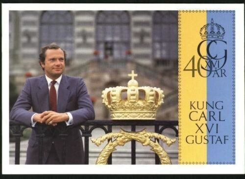 Sweden. FD Book With 10 Stamp Block.King Gustaf 40 Years 1986. Engrav: Cz Slania 