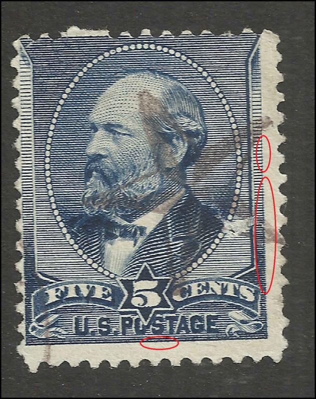 # 216 Indigo Used Double or Shifted Transfer Star Cancel FAULT James A. Garfield