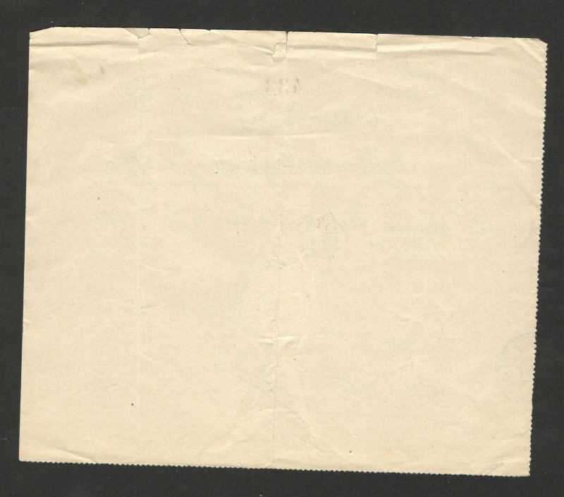 ITALY-RECEIPT-BILL WITH STAMP-FOLDED DOCUMENT-1937.