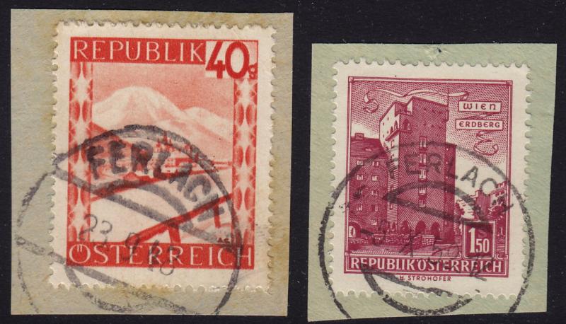 Austria - 1946-58 - Scott #506, 623 - used - FERLACH pmk's