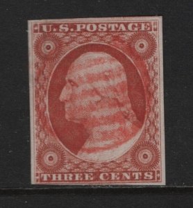 10 VF used red grid cancel with nice color cv $ 210 ! see pic !