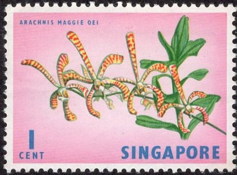 Singapore 62 - Mint-NH - 1c Orchid (1963)