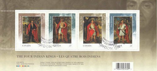 Canada 2010 Indian Kings Souvenir Sheet, #2383b Used