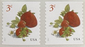 US: set of 2 x  3C Strawberry (2017) - MNH