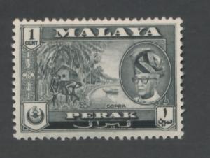 Malaya Perak 1957 Scott 72 MH - 1c, Copra, Sultan Yussuf Izuddin Shah