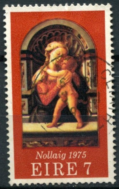 Ireland Sc#383 Used, 7p red & multi, Christmas 1975 (1975)