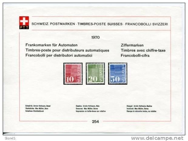 Switzerland 1970 Mi 923-939  MH Complete sets on 5 PTT Cards