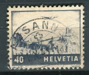 SWITZERLAND; 1941 early AIR Landscapes issue fine used 40c. value
