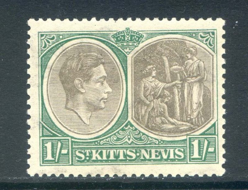 St Kitts & Nevis 1/- Black & Green SG75 Mounted Mint