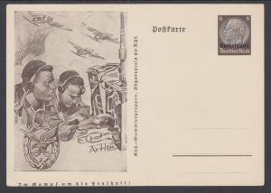 Germany, Occupation of Lorraine, H&G I34 mint 1941 6pf Postal Card w/ ovpt