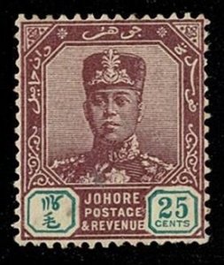 Malaya Johore #83 MH 25c sultan