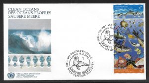 UN Vienna 128a Clean Oceans FDC Geneva Cachet