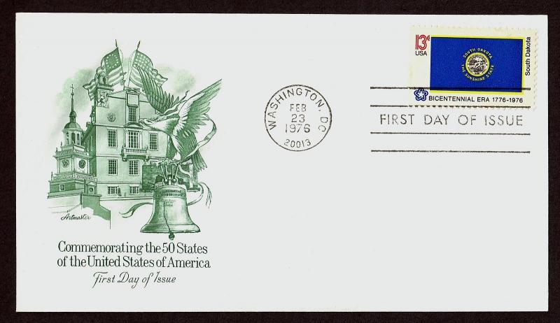 #1672 13c South Dakota, Artmaster-Addressed FDC **ANY 4=FREE SHIPPING**