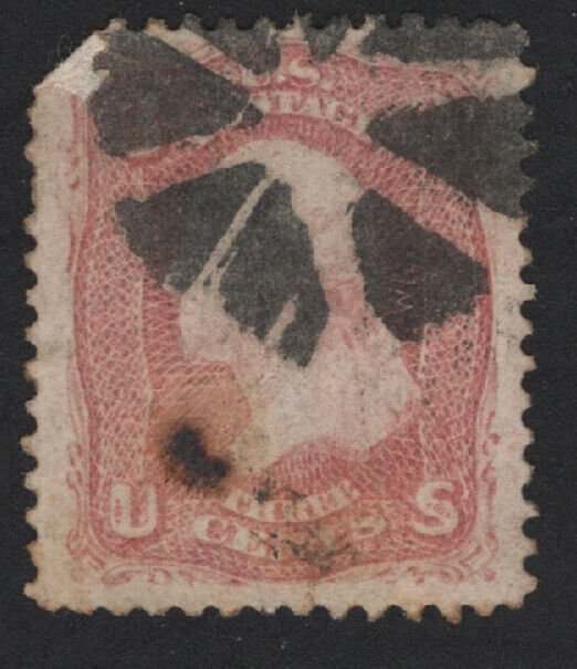 United States USED Scott Number 65 FANCY CANCEL  F-VF  #F42  -  BARNEYS