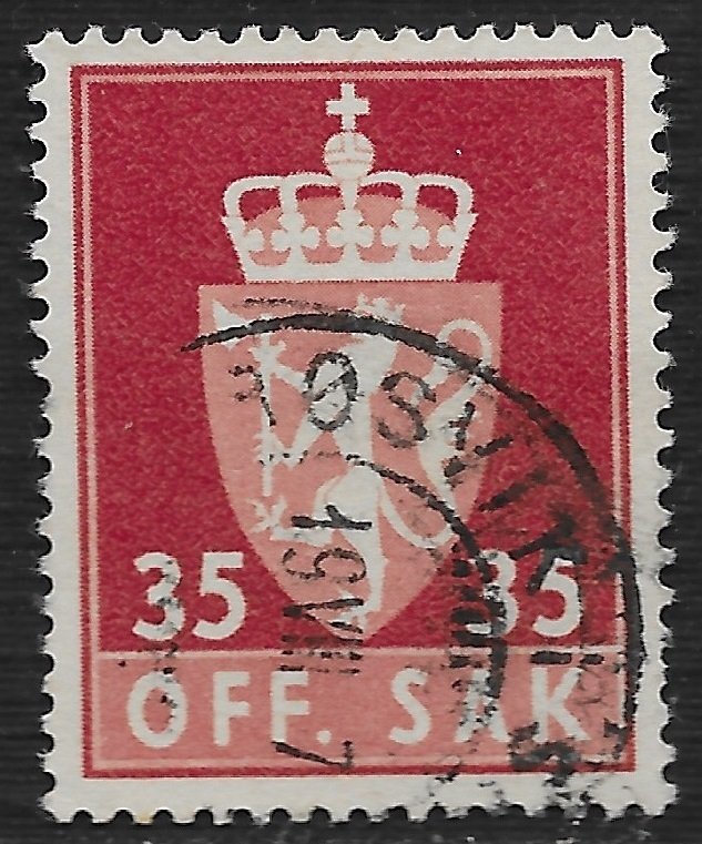 Norway #O71 35o Norway Coat of Arms