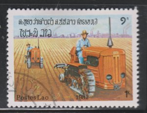 Laos 420 Tractors. field, industry 1982