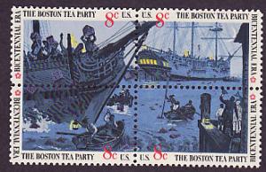 1480-83 Boston Tea Party MNH block of four