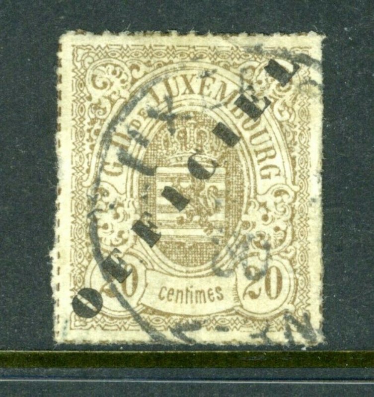 Luxemburg #o26 20c OFFICIAL SIGNED - (USED) - cv$575.00