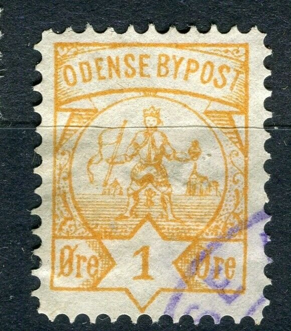 NORWAY; ODENSE 1860s-80s early classic By Post Local issue fine used