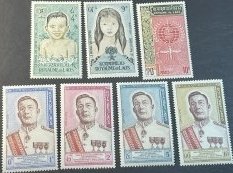 LAOS # 70-76--MINT/NEVER HINGED---2 COMPLETE SETS---1962