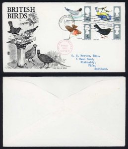 SG696p-9p 1966 Birds phos S/T Set on illustrated First Day Cover