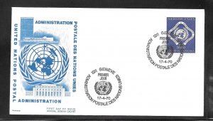 Just Fun Cover United Nations Geneva #14 FDC Bouchardy Cachet (my2639)