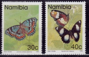 Namibia, 1993, Butterflies, 30/40C, used*