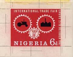 Nigeria 1962 International Trade Fair original hand-paint...