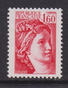 France  #1756  MNH  1981   Sabine  1.60fr  red