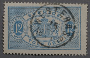 Sweden #O18 Used Fine Westeras Place Cancel Date 25 ?? 18?? HRM