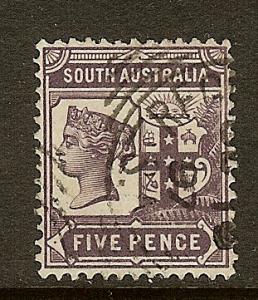 South Australia, Scott #110, 5p Queen Victoria, P13, Used